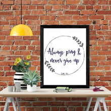 Load image into Gallery viewer, Never Give Up Scripture Wall Art
