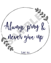 Load image into Gallery viewer, Never Give Up Scripture Wall Art