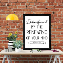 Load image into Gallery viewer, Be Transformed Scripture Wall Art