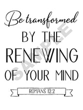 Load image into Gallery viewer, Be Transformed Scripture Wall Art