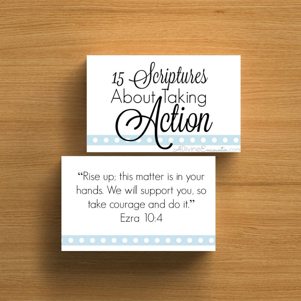 Take Action! Verse Cards and Scripture Printable