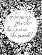 Load image into Gallery viewer, Amazing Grace Christian Hymn Coloring Page
