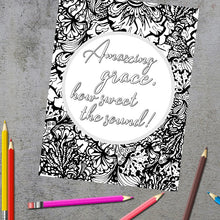 Load image into Gallery viewer, Amazing Grace Christian Hymn Coloring Page