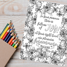 Load image into Gallery viewer, Fullness of Joy Scripture Coloring Page