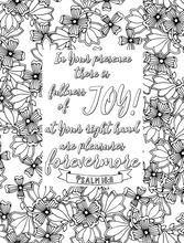 Load image into Gallery viewer, Fullness of Joy Scripture Coloring Page