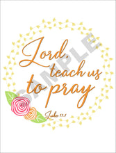 Load image into Gallery viewer, Teach Us To Pray Scripture Wall Art